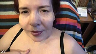 Mature woman caresses herself in sexy amateur video