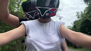 Picked up favorite Didi client without bra and touched big tits again