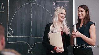 Dyke Teachers Aid Desperate Male Colleague