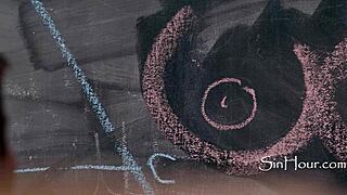 Dyke Teachers Aid Desperate Male Colleague