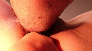 on halloween, he licks her pussy so passionately