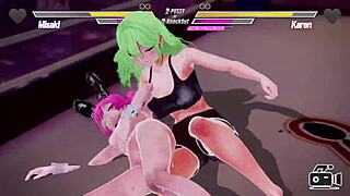 Lesbian battle with squirting and fingering