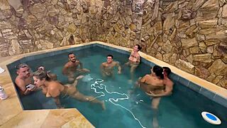 Pretty Pornstar Orgy With Friends At Motel Pool