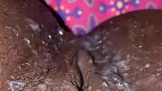 ebony slut, want a creampie from my big black cock?