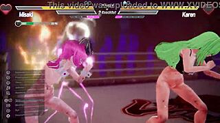 Lesbian battle with squirting and fingering