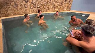 Pretty Pornstar Orgy With Friends At Motel Pool