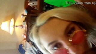 Mia Kay, Sandra Luberc, Big Booty Jenna and Olivia Kasady suck Victor's big thick black dick