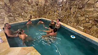Pretty Pornstar Orgy With Friends At Motel Pool