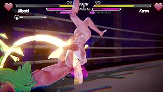 Lesbian battle with squirting and fingering