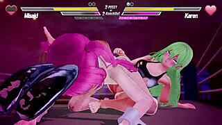 Lesbian battle with squirting and fingering