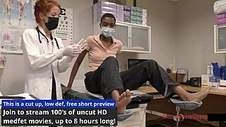 the perverted podiatrist examines jewel's feet and natural tits