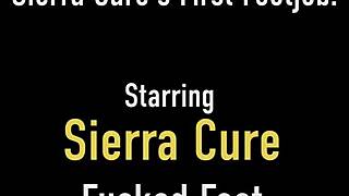 small boobed babe sierra cure gets her tiny feet worshiped and fucked