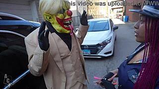 Ebony Slut Charlie Nasty Chooses Big Black Cock In Outdoor Police Scene.