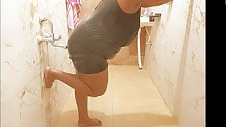 Myanmar sexy milf taking shower