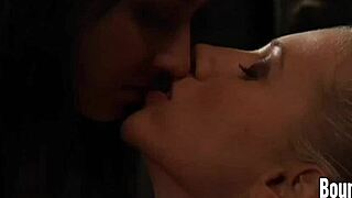 I am the submissive lesbian slave, licking the horny madame's pussy with passion and devotion