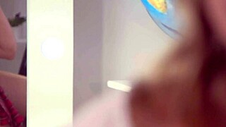 Wife With Big Tits Gives Blowjob. Oiled Blonde Deepthroats Before Cumshot.