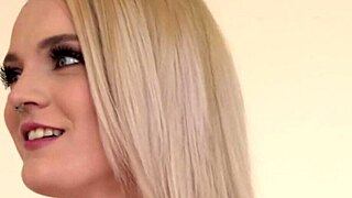 Sex casting with leggy blondie Carly Rea – she makes you cum fast!