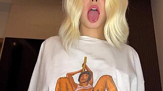 Hot blonde demonstrates passionate pov fucking of her tight pussy under the grass 😍