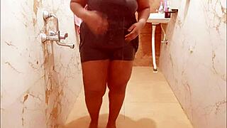 Myanmar sexy milf taking shower