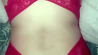 red lingerie dripping with cum from swingers