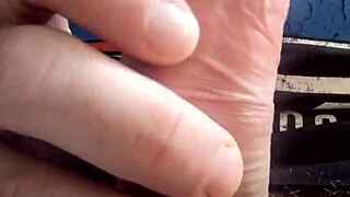 He enjoys a soft handjob on his cock