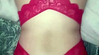 red lingerie dripping with cum from swingers