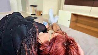 Stepsister subtly teaches handling huge cock and swallowing cum