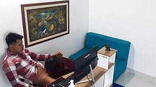 hey, this horny secretary is begging me to fuck her pussy hard 😏