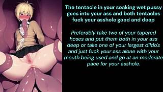 crimson and lost girl give raw jerk off instructions with facial and double penetration