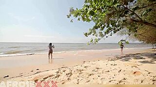 why is that caribbean girl letting a stranger touch her ass after shower?