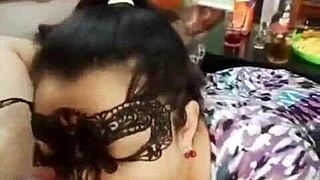 Detailed Blowjob With Mask Scene Six