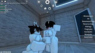 Naughty Girls Have Fun with Cocks and Boobs in Roblox Game