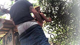 Redhead Ass Fucked Outdoors With Toys