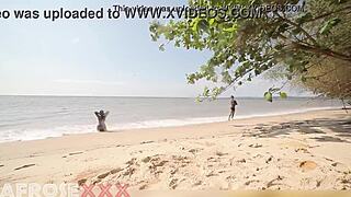 why is that caribbean girl letting a stranger touch her ass after shower?