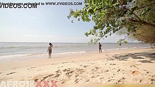 why is that caribbean girl letting a stranger touch her ass after shower?