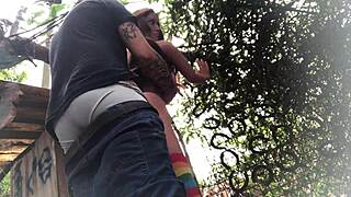 Redhead Ass Fucked Outdoors With Toys