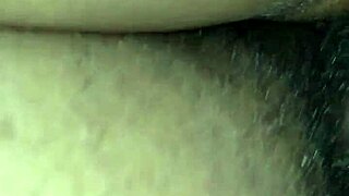 A quick cum from fucking my cheating ebony wife during massage