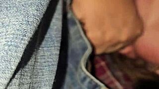 milf gives full blowjob at concert in truck