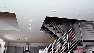 Skinny step sister fucks Jillian Janson