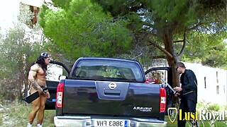 Guess who penetrated milf in woods?