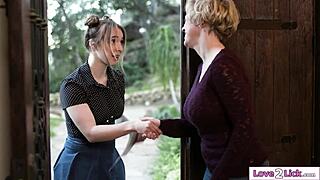 a fan girl licks the milf voice actress of her favorite character