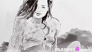 Anetta Keys Exposing Body in Sexy Striptease