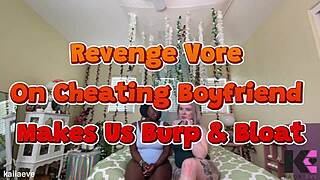 Revenge Vore On Cheating Boyfriend Burps And Bloats