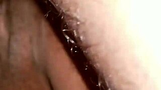 A quick cum from fucking my cheating ebony wife during massage