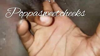 Fat Ebony BBW Masturbates To Creampie Surprise