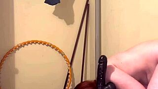 RULER SPANKS SUBMISSIVE DURING BDSM FUCK MACHINE SESSION