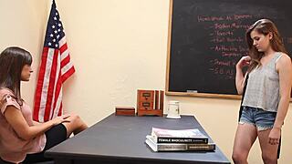 Olivia Wilder Fingers Kasey's Ass In Classroom