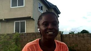 crazy bitch keeps folding clothes as she twerks in the room.