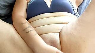 Drblackjohnsonxxx has the brunette milf rubbing her fat pussy before anal assfucking.