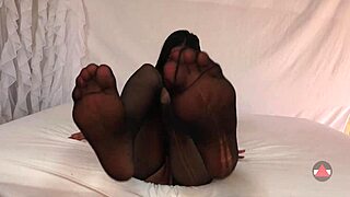 Ripped pantyhose leads to fetish fun.